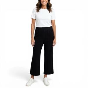 Soft Surroundings Women's Black Pull On Elastic Waist Bootcut Jeans sz M